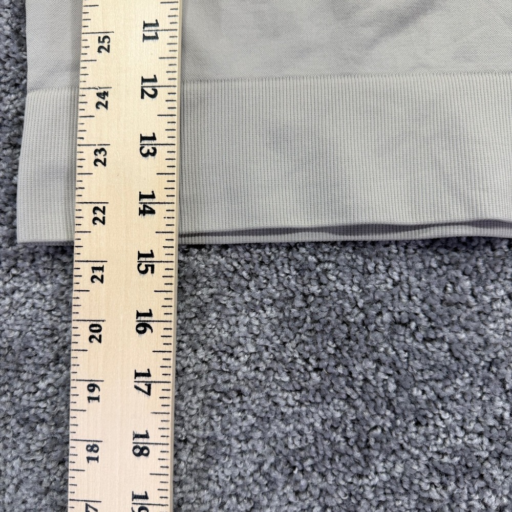 Work Out Quarter Zip Pullover Womens S Beige Seamless Crop Top - Picture 3 of 8